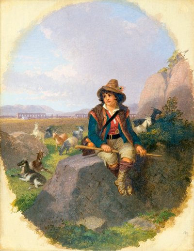 "راعي الماعز في Romas Campagna" ، 1870 بواسطة بنري ويليامز