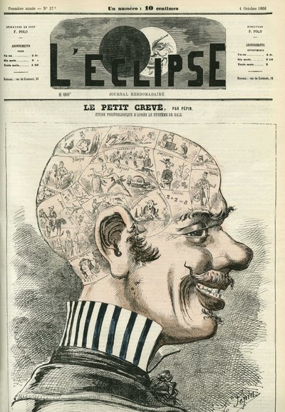 ليتل كريف ، يدرس علم فراسة الدماغ. غلاف في "L'Eclipse" بقلم بيبين ، 4 أكتوبر بواسطة بيبين