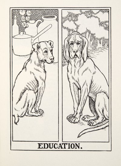 التعليم ، من Fontaine Fables ، حانة. 1905 بواسطة Percy J. Billingshurst