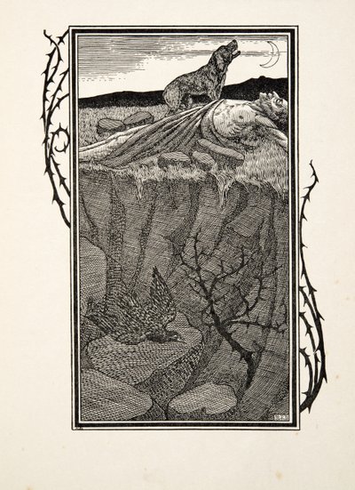 سابينوس وكلبه ، من حكاية مائة من الحيوانات ، حانة. 1924 بواسطة بيرسي جيه. بيلينجشيرست