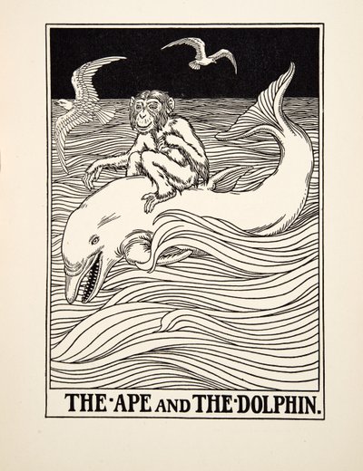 The Ape and Dolphin ، من A Hundred Fables of Aesop ، pub.1903 بواسطة Percy J. Billingshurst