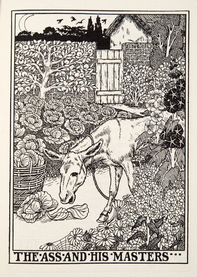 The Ass and Masters of، Fontaine Fables، pub. 1905 بواسطة بيرسي جيه. بيلينجشيرست