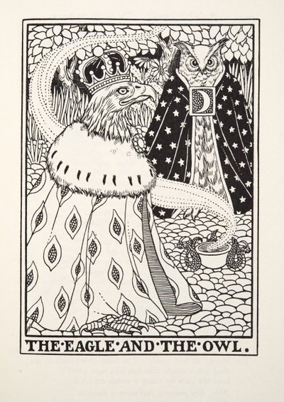 النسر والبومة ، من Fontaine Fables ، حانة. 1905 بواسطة Percy J. Billingshurst
