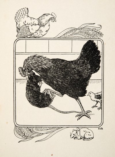 بطلة الدجاجة ، من مائة حكاية من الحيوانات ، حانة. 1924 بواسطة بيرسي جيه. بيلينجشيرست