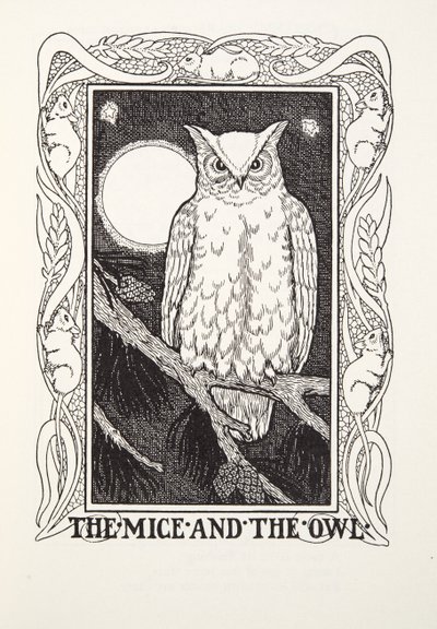 الفئران والبومة ، من Fontaine Fables ، حانة. 1905 بواسطة Percy J. Billingshurst