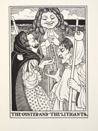 The Oyster and the Litigants ، من Fontaine Fables ، حانة. 1905 (نقش) بواسطة بيرسي جيه. بيلينجشيرست