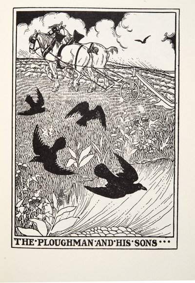 Plowman وأولاده ، من Fontaine Fables ، حانة. 1905 بواسطة Percy J. Billingshurst