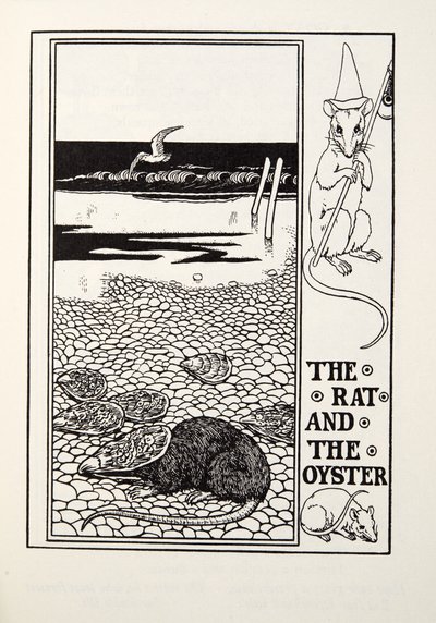 الجرذ والمحار ، من Fontaine Fables ، حانة. 1905 بواسطة Percy J. Billingshurst
