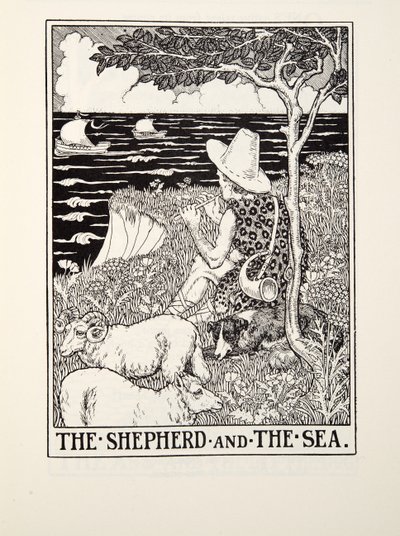 الراعي والبحر ، من Fontaine Fables ، حانة. 1905 بواسطة بيرسي جيه. بيلينجشيرست