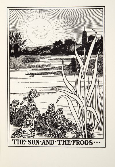 الشمس والضفادع ، من Fontaine Fables ، حانة. 1905 بواسطة Percy J. Billingshurst