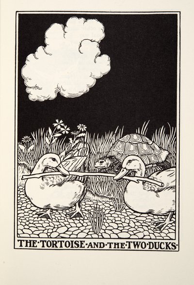 السلحفاة واثنان من البط ، من حانة Fontaine Fables ، حانة. 1905 بواسطة Percy J. Billingshurst