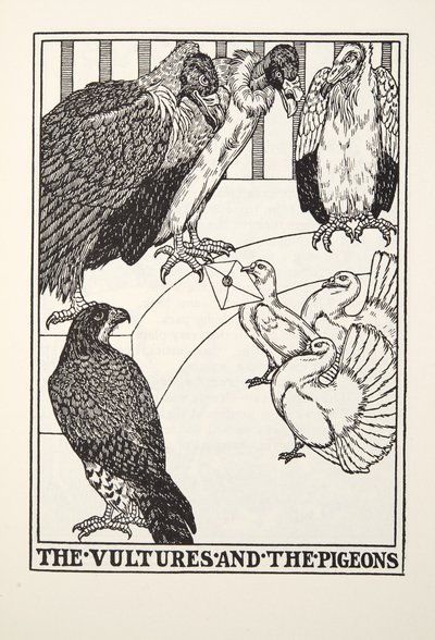 النسور والحمام ، من Fontaine Fables ، حانة. 1905 بواسطة بيرسي جيه. بيلينجشيرست