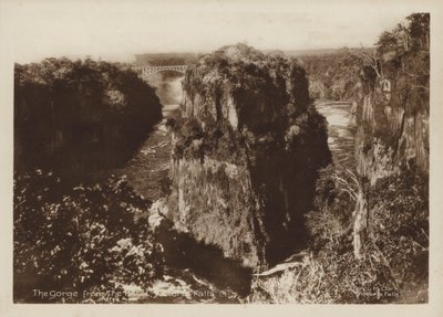 المضيق من الفندق ، شلالات فيكتوريا (b / w photo) بواسطة Percy M. Clark