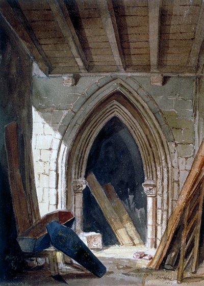 سرداب سانت آن ، بلاكفريارس ، مدينة لندن ، 1854. بواسطة بيرسي وليام جوستين