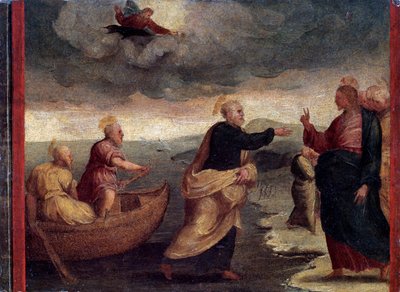نداء القديسين بطرس وأندراوس ، التفاصيل (زيت على لوحة بواسطة Perino del Vaga