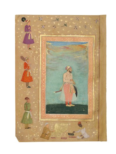 أمير مغولي ، ربما شاه شوجا ، 1645-50 بواسطة المدرسة الفارسية