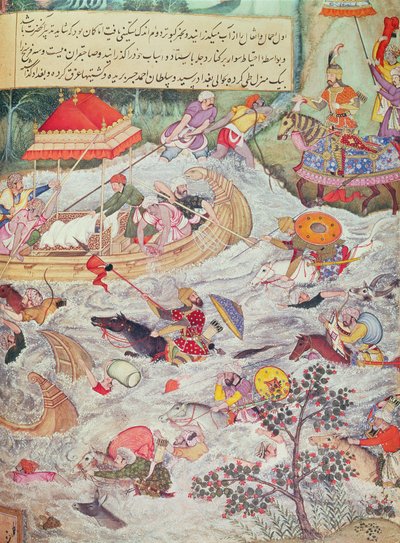 رسم توضيحي من تاريخ أحفاد تيمور بواسطة المدرسة الفارسية