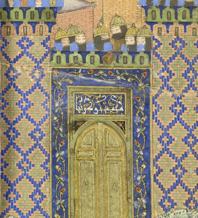 الفارسي 239 fol.278a التفاصيل: Isfandiy؟ r يقتل Arj؟ sp في عقد Brazen ، التوضيح من Shahnama (كتاب الملوك) ، من قبل أبو القاسم منصور فردوسي (c.934-c.1020) ، 1444 بواسطة المدرسة الفارسية