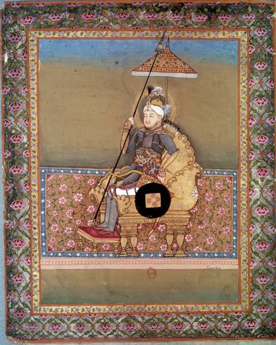 صورة شخصية للزعيم المنغولي تامرلان (1336-1405) (أو تيمور لانغ ، "تيمور الأعرج"). المنمنمات الفارسية من القرن الخامس عشر. باريس ، BN بواسطة المدرسة الفارسية