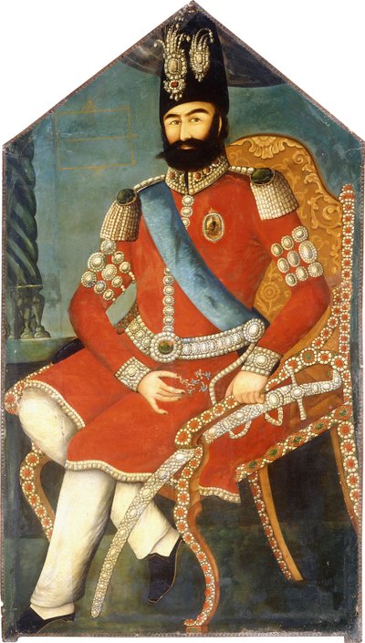 صورة محمد شاه ، ج. 1850 بواسطة المدرسة الفارسية