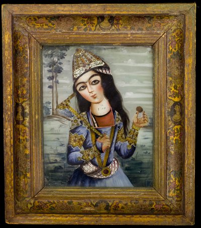 صورة لشاب ، 1828-189 بواسطة المدرسة الفارسية