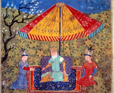 تمثيل الإمبراطور المنغولي جنكيز خان (جنكيز خان بواسطة المدرسة الفارسية