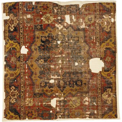 ميدالية تبريز وسجاد خرطوش ، شمال غرب بلاد فارس ، النصف الثاني من القرن السادس عشر بواسطة المدرسة الفارسية