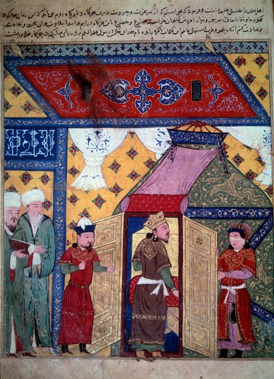 الحاكم غازان (غازان خان أو غازان محمود بن أرغون وإلخان بلاد فارس. بواسطة المدرسة الفارسية