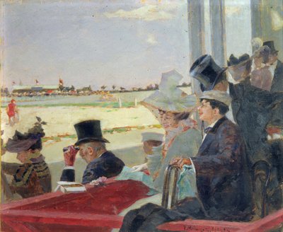سباق الخيل ، 1902 (زيت على خشب) بواسطة بيتر الكسندروفيتش نيلوس