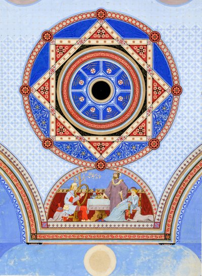 دار الأوبرا في أوتاوا ، أوتاوا ، إلينوي ، تصميم استنسل الحائط ، ج. 1875. بواسطة بيتر بونيت ويت