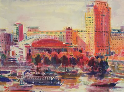 The South Bank ، 2002 (مرحاض على ورق) بواسطة بيتر جراهام (معاصر)
