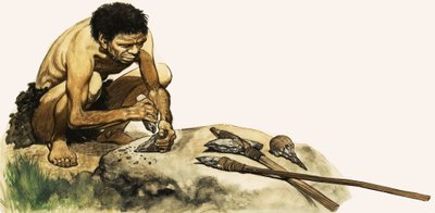رجل العصر الحجري يصنع السلاح بواسطة بيتر جاكسون