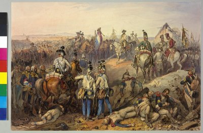 حرب التحالف الأولى 18.3.1793: معركة كارل نيرويندن 1793 (بالألوان المائية) بواسطة بيتر يوهان نيبوموك جيجر