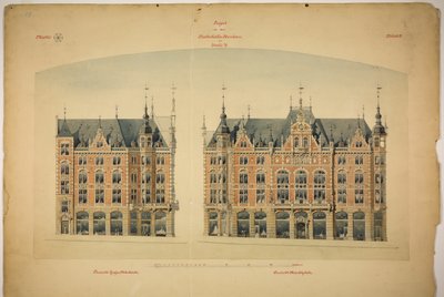 مبنى Rathskeller الجديد ، هاله (Saale) ، ساكسونيا أنهالت ، ألمانيا ، المرتفعات بواسطة بيتر جوزيف ويبر