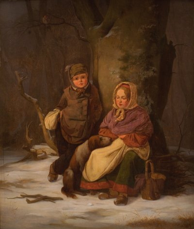 طفلان فقيران بواسطة Peter Julius Larsen
