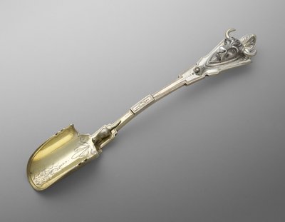 مغرفة الجبن ، c. 1871-1880 (تذهيب بالفضة والفضة) بواسطة بيتر ل. كريدر