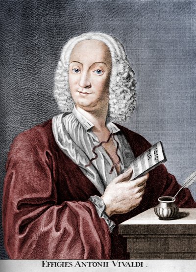 أنطونيو فيفالدي ، مؤلف باروكي إيطالي ، كاهن كاثوليكي ، عازف كمان مبدع ، 1725 بواسطة بيتر لا كيف