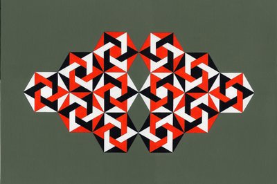 Hexagrams ، 2009 (أكريليك على قماش) بواسطة بيتر مكلور