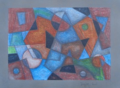 الاتجاه التصاعدي، 2021 (أكريليك على لوح خشبي) بواسطة بيتر مكلور