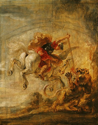 Bellerophon ركوب بيغاسوس القتال Chimaera ، 1635 بواسطة بيتر بول روبنز