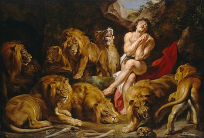 دانيال وعرين الأسود ، حوالي 1615 (زيت على قماش) بواسطة بيتر بول روبنز