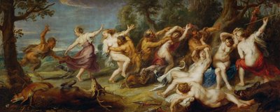 ديانا وحورياتها التي اكتشفها الساتيرس، حوالي 1635 (لوحة على قماش) بواسطة بيتر بول روبنز