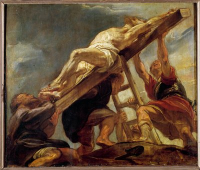ارتفاع الصليب (رسم تخطيطي لمقصورة سقف كنيسة اليسوعيين في أنتويرب) رسم بيير بول (بيير بول) روبنز (أو بيتر بول أو بيتروس بولوس) (1577-1640) 1620 صن. 0،32 × 0.37 م. بواسطة بيتر بول روبنز