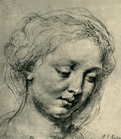 رأس امرأة ، c1630 ، 1943. بواسطة بيتر بول روبنز