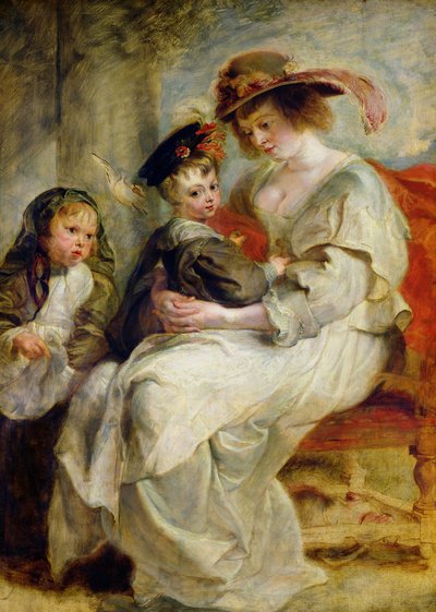 هيلين فورمينت (1614-1673) مع اثنين من أطفالها ، كلير جين وفرانسوا ، c.1636-37 بواسطة بيتر بول روبنز