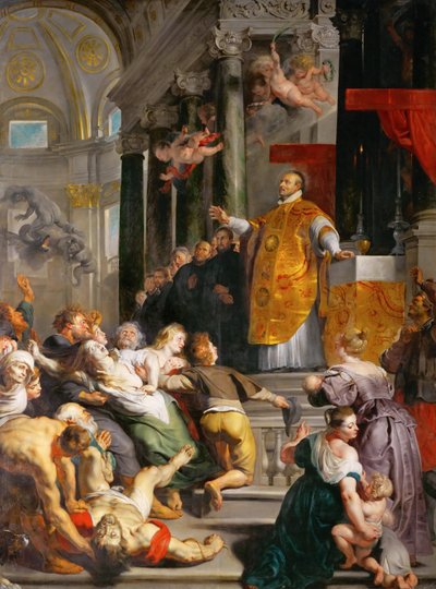 Les miracles de Saint Ignace de Loyola (1491-1553) - عجائب القديس إغناطيوس دي لويولا - بيتر بول روبنز (1577-1640). زيت على قماش ، ج. 1617-1618. الأبعاد: ٥٣٥ × ٣٩٥ سم. متحف تاريخ الفن ، فيين بواسطة بيتر بول روبنز