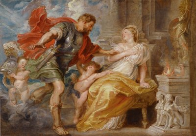 المريخ وريا سيلفيا ، ج. 1616-1617 بواسطة بيتر بول روبنز