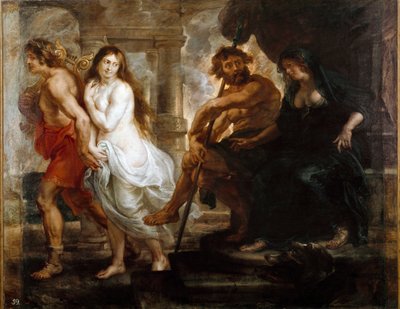 Orphee and Eurydice لوحة بيتر بول (بيير بول) روبنز (أو بيتر بول أو بيتروس بولوس) (1577-1640) 1636 Dim. 194x245 سم مدريد ، متحف دو برادو بواسطة بيتر بول روبنز