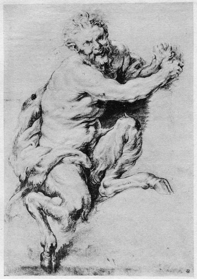 دراسة Satyr ، 1913. بواسطة بيتر بول روبنز