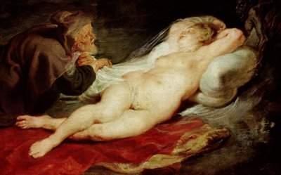 الناسك وأنجليكا النائمة ، 1626-28 (لوحة) بواسطة Peter Paul Rubens